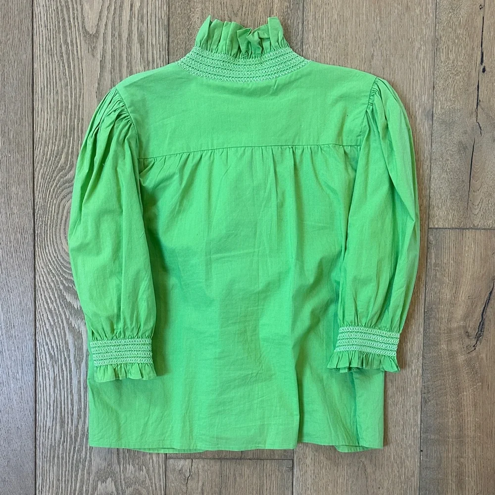 Love the Label Zuri Green Ruffled Blouse - Picture 4 of 6